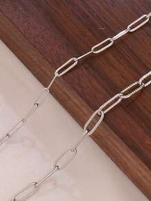 100cm 18K Gold Plated Stainless Steel Chain Bulk Cable Curb Chains Oval Link Chain Findings Paperclip Chains For Jewelry Making Supplies Bracelet Necklace Bracelet Anklet Components DIY - DIY Chain - View 7