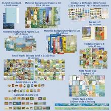 Scrapbooking Supplies Kit, Vintage Botanical Aesthetic Scrapbook Kit Bullet Junk Journal, Stationery, A6 Grid Notebook, Flower Journaling Supplies, Birthday Teen Women - 油畫 - 查看 2