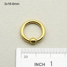 1 szt. Złoty pierścień PVD ze stali chirurgicznej PA, duży rozmiar, pierścienie z koralikami sprężynowymi, kulki BCR do przekłuwania nosa, kolczyki do przegrody nosowej dla mężczyzn i kobiet, biżuteria do ciała, 00G, 0G, 2G, 4G, 6G, 8G, 10G, 12G, średnica 10-22 mm