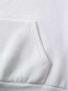 Women's & Men's Hooded Long-Sleeved Oversized Pocket Drawstring Autumn/Winter New Arrival Hoodie. SpongeBob SquarePants collaboration series featuring Patrick Star's relaxed, laid-back aesthetic. Oversized fort for universal fortaric. for photo shoots, home relaxation, daily activities, and more." - 黑色 +白色 - 查看 5