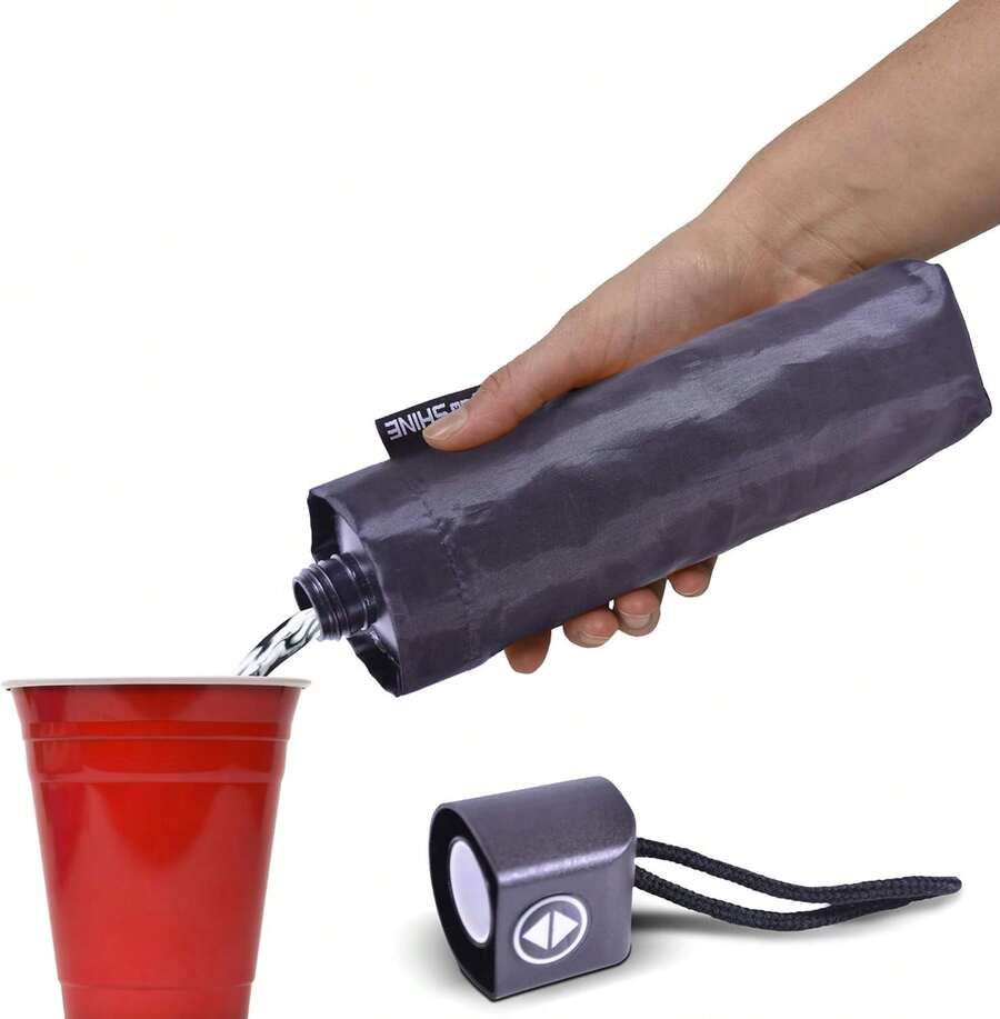 EstiloGoPong - Juego De 2 Botellas De Alcohol Ocultas Rain Or Shine En Forma De Paraguas, Incluye Embudo Y Boquilla Para VerterVersióN Mejorada - 1 - Ver 1