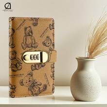 1pc Money Saving Box, Can Hold 100 Banknotes, Comes With Coin Purse & Savings Handbook, Fun Design, Can Store Paper Money, Envelopes, Fashionable & Practical, Includes Savings Notebook For Home Management, Large Capacity, With Dial Lock, Can Be Used As Photo Album/3-Ring Binder Album