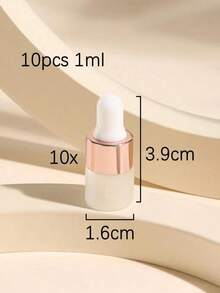 3ML Rose Gold Glass Dropper Bottles Mini Sample Dropper Bottles With Glass Eye Dropper For Essential Oils Sample Traveling