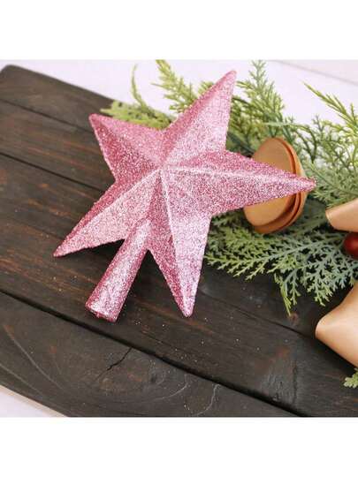 1pc Glitter Star Christmas Tree Topper,Merry Christmas Decorations,3D Sparkling Star Xmas Tree Decor,Christmas Decorations For Home,Christmas Ornaments,Christmas Gift,Festival Holiday Decoration,Winter Decor,Xmas Decor,Christmas Decor