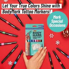XAPY BIC BodyMark Temporary Tattoo Marker With Cosmetic Ty And Skin Safety 8-Count In Assed Colors - màu nâu - Xem 4