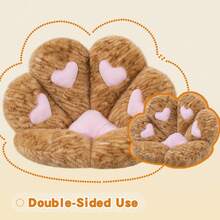 Ultra-Soft Cat Paw Floor Cushion Chair - Compact Lounge Seat For Gamers And Home Office - Cozy 28x24 Inch Plush Pillow For Dorm Or Apartment - Cow Color - 乳黃色 - 查看 8