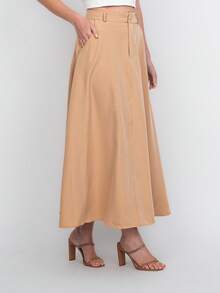 Tailored Skirt With Belt Loops (Without Belt) Code: 3010 - Màu be - Xem 7