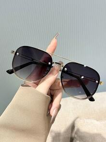 1 par de gafas de moda con marco de metal, accesorio de moda para la playa - Multicolor - Ver 4