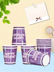 10 cái/20 cái/50 cái Đồ trang trí sinh nhật Kpop màu tím Cốc giấy tiệc K Pop Cốc uống nước nóng lạnh Cà phê Nhạc cô gái Kpop Đồ trang trí tiệc sinh nhật vui vẻ - Nhiều màu - Xem 3