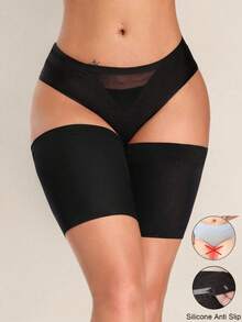 1 对女式防擦伤大腿带，弹力防擦伤腿套，高弹力硅胶防摩擦保护腿套，防勾腿绷带，防止大腿内侧摩擦 - 彩色 - 查看 4