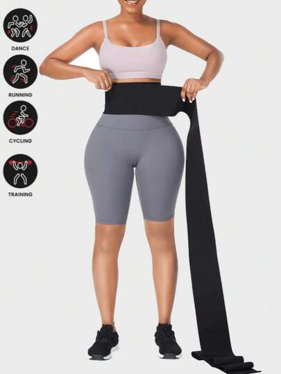 1PC Women Sports Waist Wrap ,Waist Trainer Body Shaper,Corset Belt Elastic Adjustable ,Waist Trainer Girdle,Stomach Snatch Me Up Bandage Tummy Body Belly Trimmer Wrap,Abdominal Compression And Abdominal Shaping,Tummy Control,Suitable For Daily Wear Or Training,Sports,Yoga ﻿