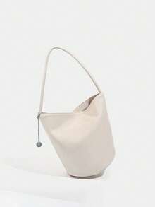 2025 Summer New Soft Leather Vegetable Basket Bag, Unique Shoulder Bag, Commuter Bag, Retro Bucket Bag, Fashion Versatile Handbag & Shoulder Bag For Women, Large Capacity Stylish Underarm Bag, Soft Leather Simple Bucket Bag, Fashion Versatile Women Shoulder Bag, Unique Soft Leather Bucket Bag, Summer Versatile Commuter Shoulder Bag, Women Large Capacity Cylindrical Underarm Bag - Multicolor - View 10