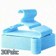 30pcs Multi-Color Dress Hangers - Sturdy Non-Slip Plastic Hangers For Dresses Skirts Shirts And Blouses, Space-Saving Slim Profile With Wide Shoulder Support, Anti-Slip Grip For Delicate Fabrics, Closet Organization And Wardrobe Storage Solution, Perfect For Home Closets, Boutique Display, Travel Packing, Closet Makeover, Holiday Gift Prep For Halloween Thanksgiving Christmas And Seasonal Wardrobe Refresh