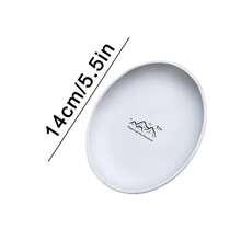 Plato de purificación de titanio, bandeja de cubiertos para exteriores, plato de ensalada de frutas, plato de picnic al aire libre, bandeja apilable para camping, suministros de camping - 14 centímetros - Ver 2