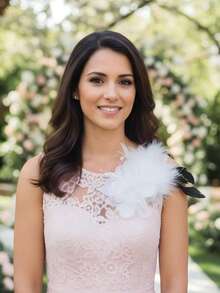 1pc Vintage Handmade Feather Flower Brooch Pin, Elegant & Versatile For Women's Daily And Evening Wear - Feather Flower - View 9