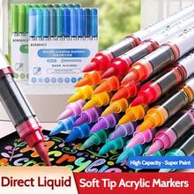 120 Farben Acrylfarb-Marker, BORRENCE Smart Ink System, super Farbmischfähigkeit, geeignet für Glas, Keramik, Kunststoff, Holz, Stein, Stoff, Papier und mehr, professionelles Malen, präzise Farben, kreatives Geschenk, Schul-Grundausstattung 2026 Kunstzubehör Set - Verschiedenfarbig - Übersicht 2