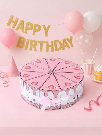 10个/套 浅粉色三角形蛋糕盒，生日礼物盒，纸质包装盒，生日蛋糕切片盒，婚礼餐桌装饰，婴儿派对装饰，性别揭晓派对装饰，生日快乐纸质蛋糕盒，甜点盒，糕点盒，礼品蛋糕盒，烘焙盒，新生儿礼物，生日派对回礼及礼品包装，家居装饰，厨房装饰