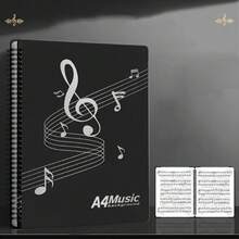 A4 Music Score Folder - 40 Pages Flip Piano Sheet Music Stand, Durable PP Paper, Suitable For Beginners, Choirs, Bands, Solo Performances File Organizer - Various Colors, Waterproof & Durable, Multipurpose For Music Folders, File Folders, Music Class Supplies, Music Accessories, Office Supplies, Guitar Accessories, Performance Accessories, Music Storage, Music Decor, Holiday Gifts, Birthday Gifts, Valentine's Day Gifts, Back To School Gifts - Multicolor - View 3