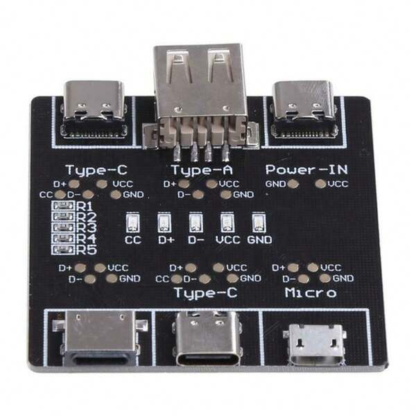 Quick Detection Tester USB Cable Test Board Power Connections Test For Phones Data, 3Port Interface