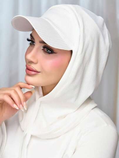 1 PC Neck Hat Sun Protection Set, Threaded Hat UV Protection For The Neck, Headscarf Hat Set, One-Piece Hat Set Headscarf, Suitable For Both Men And Women