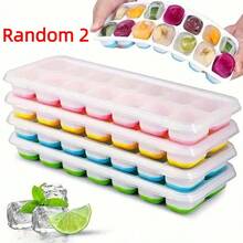 1/4/6pcs Ice Cube Trays, Multifunctional Household Chocolate Mold With Removable Lid, Stackable Ice Tray With Cover, For Freezer, Cocktail, Whiskey, Kitchen Essentials, Apartment Must-Haves - 14-grid Ice Mold - View 16