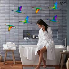 Escultura de pájaro de metal para pared, diseño de pájaro colorido, letrero colgante para sala de estar, balcón, decoración de jardín - Multicolor - Ver 4