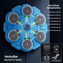 音乐拳击机儿童运动健身玩具 - 智能音乐 6 键拳击靶，壁挂式可充电蓝牙炫酷灯光动态音乐拳击，儿童感官训练反应速度节奏运动器材，速度可调，成人男女反应能力训练办公室健身趣味器材，拳击玩具，儿童拳击机，非常适合万圣节、圣诞节、复活节和生日。 - 6鍵拳擊靶 - 查看 13