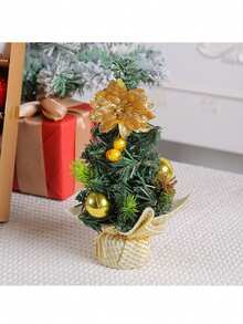 1个迷你圣诞树装饰品，20厘米人造桌面摆件，适用于办公室、家居、圣诞礼物、圣诞装饰 - 彩色 - 查看 7