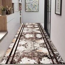 1件装现代中式长方形地毯，轻便奢华时尚，适用于客厅、走廊、厨房、过道，舒适柔软，也可作为户外垫，用于露台、露营、草坪。