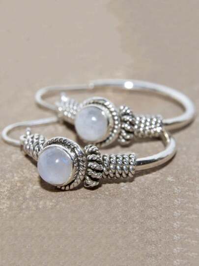 优雅手工波西米亚风复古女士打结耳环，创意耳环配饰，适合日常聚会