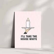 1pc Humorous Wine Greeting Card With Envelope - "I'll Take The House White" Design, Bottle-On-Tray Art, Perfect For Wine Lovers & Friends, Ideal For Dinner Parties & Celebrations, Alcohol Themed Card|Funny Greeting Card|Paper Greeting Card, Wine Gift Accessories - Multicolor - View 5