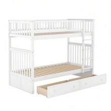 Kids Bed Frames, Headboards & Footboards - White + Pine + 90cm*200cm - View 9