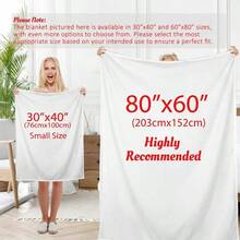 1PC 280gsm1pc Custom Photo Blanket, Custom Flannel Blanket With Photos And Text, Bedding Blanket, Custom Blanket For Bed, Custom Pictures Blanket, Personalized Photos Blanket For Family, Custom Image Blanket, Personalized Family Blanket With Image Washable Cute, Funny Custom, Unique, Personalized Ideal Gifts For Boyfriend, Ideal Gifts For Girlfriend, Ideal Gifts For Him, Ideal Gifts For Friends Boyfriend, Girlfriend, Friends Sofa, Bed, Car, Tea Room, Bedroom, Living Room, Bathroom, Dining Room,For Office - 彩色 - 查看 3