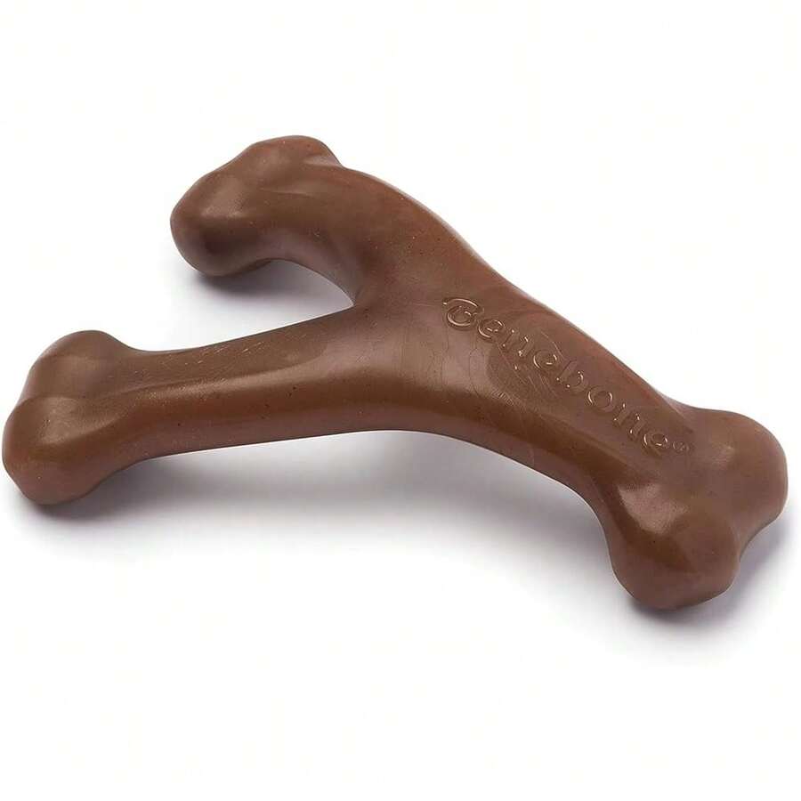 Benebone Wishbone Durable Dog Chew Toy For Aggressive Chewers, Real Peanut, Made In USA, Small, For Any Breed,Small - Small - View 1