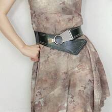 1pc Wide Rivet Waist Belt, Retro Fashion Punk Rivet Y2K Style Waist Belt Suitable For Sweaters, Coats