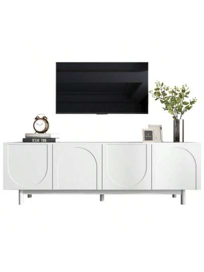 Moderne Wit TV St 175 38 56 Cm, Adjustable Insert, Lightweight Luxurious Flat Screen view 9