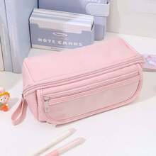 Large Capacity Multifunctional Pencil Case With Desktop Organizer Compartments, Polyester School & Office Storage, Portable Study Desk Organizer With Multiple Sections For Pens Pencils Markers, Pencil Pouch Large-Capacity Multi-Layer Pencil Case, Back To School Supplies School Essentials Perfect For Student And Christmas Gifts