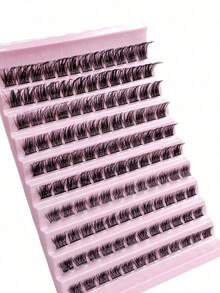 120 Clusters Individual Cluster Lashes DIY Lash Extension Crossed Wispy Soft Daily Cluster Lashes Thin Band Natural False Eyelashes - C - Xem 7