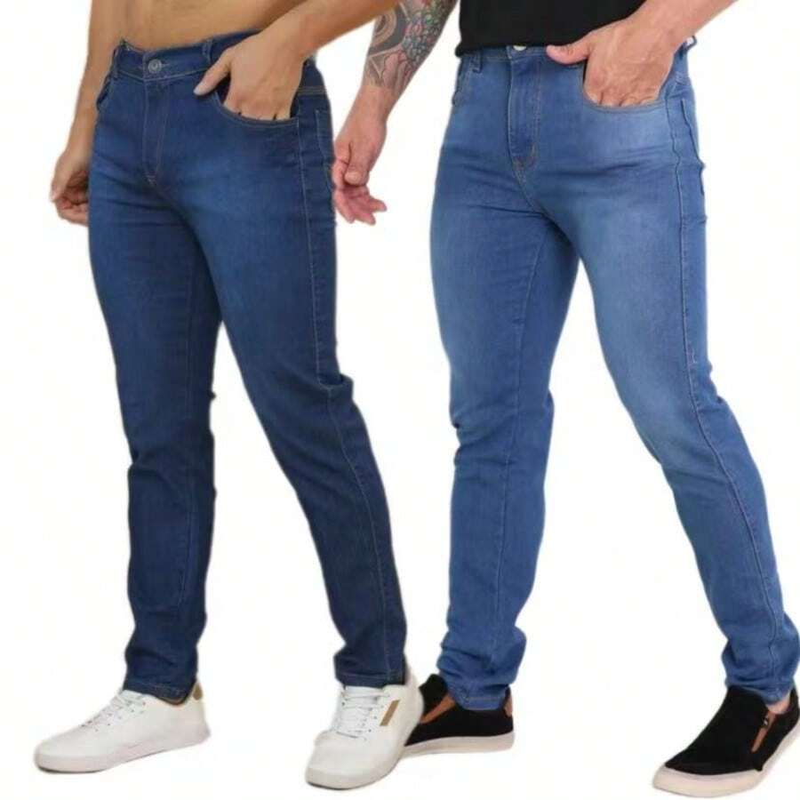 Kit Of 2 Jeans - Variety - Promotion - Men's - Immediate Shipping - Basic - Original - Premium Quality - Dark Wash - View 1