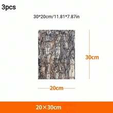 3PCS Terrarium Bark Decor Reptile Hide Cave For Lizard Snake Turtle Natural Looking Habitat Climbing Hiding Spot