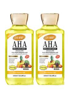 1/2瓶300毫升面部及身体亮白精华液，蕴含AHA/熊果苷/姜黄/维生素C/曲酸精华，保湿、提亮、美白、紧致，温和不刺激，抗衰老，改善肌肤暗沉，舒缓、修复、淡化色斑，大容量，适合所有肤质，节日礼品 - 彩色 - 查看 19