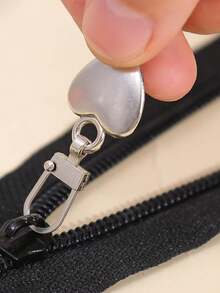 5个心形可拆卸金属拉链头，拉链维修套装，适用于行李箱、手提包、背包、夹克、钱包、鞋子、服装拉链更换，1套 - 彩色 - 查看 7