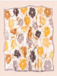 1pc New Magnetic Clasp Scarf, Women's Small Square Scarf, Warm & Windproof Neck Wrap, Fashion Versatile Accessory For Autumn/Winter - Multicolor - View 6