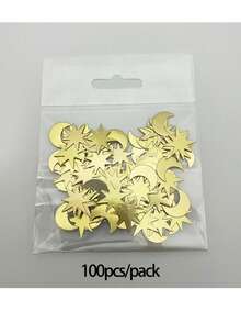 1 Pack Moon & Star Shaped Party Confetti, Paper Table Decorations For Weddings, Birthdays, Anniversaries, Bachelorette Parties, New Year Dinner Table - Multicolor - View 8