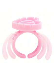 Bandeja en forma de corazón para sujetar el pegamento de pestañas, paleta de adhesivo para extensiones de pestañas con diseño de flor para herramientas de maquillaje de pestañas postizas - Multicolor - Ver 6