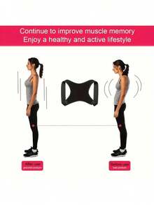 1pc Invisible Posture Corrector Back Support Belt, Posture Corrector, Fixation Strap, Suitable For Adult Men, Sports Outdoor Accessories, Auxiliary Training Tool, Correcting And Preventing Hunchback, Christmas, Thanksgiving, New Year Holiday Gift, Fitness Accessory - Multicolor - View 7
