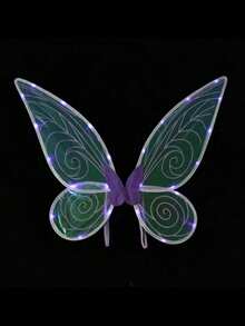 1件成人仙女翅膀，蝴蝶翅膀，天使翅膀，女士仙女服装装扮派对礼物，仙女翅膀4件套 - 彩色 - 查看 12