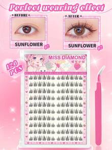 100-120pcs Soft/Natural/Delicate False Eyelashes - 9-16mm, Multiple Styles To Choose From, Suitable For Daily, Date, Work, Dinner Makeup, Enhances Eye Contour, Suitable For Ramadan, Comes With Tweezers For Convenient Application - Black - View 13