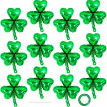 5pcs St. Patrick's Day Foil Balloons, Clover Foil Balloons, Lucky Irish Balloons For Shower, Wedding, Birthday, St. Patrick's Day Party Decoration - Multicolor - View 10