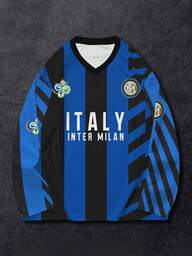 Men's Loose Fit Letter & Number Print Long Sleeve T-Shirt, Comfortable & Lightweight, Casual Campus/Streetwear Style, Suitable For Spring, Summer, Autumn